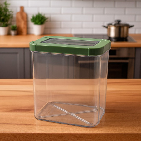 Recipiente 4Home Verde 1.8L | Conservación práctica y segura de alimentos